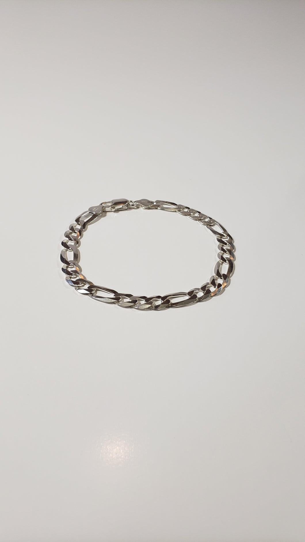 5.5mm Silver Figaro bracelet