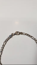 Load image into Gallery viewer, 3.4mm Silver Figaro Bracelet