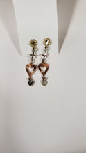 Load image into Gallery viewer, Tri color 10k Solid Gold Earrings