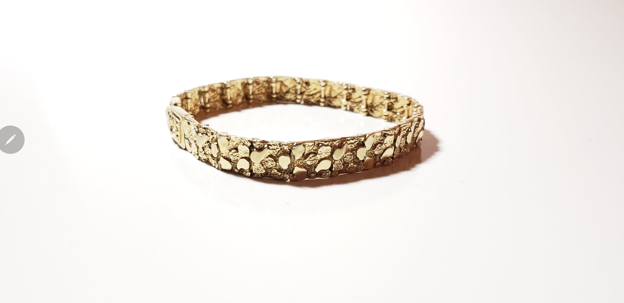 Buy 10k Yellow Gold Large Nugget Bracelet Online at SO ICY JEWELRY