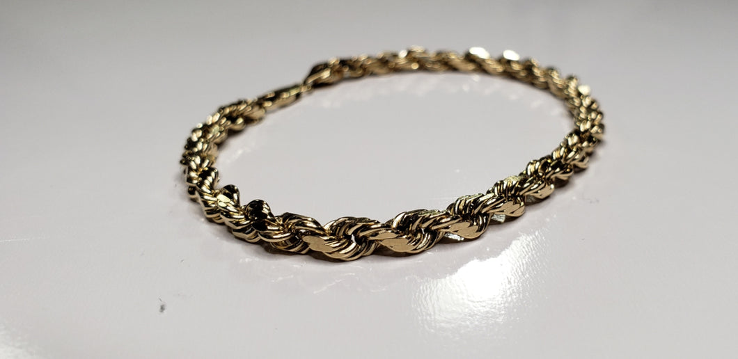 10k Gold rope Bracelet